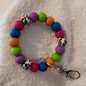 Silicone bead Keychain